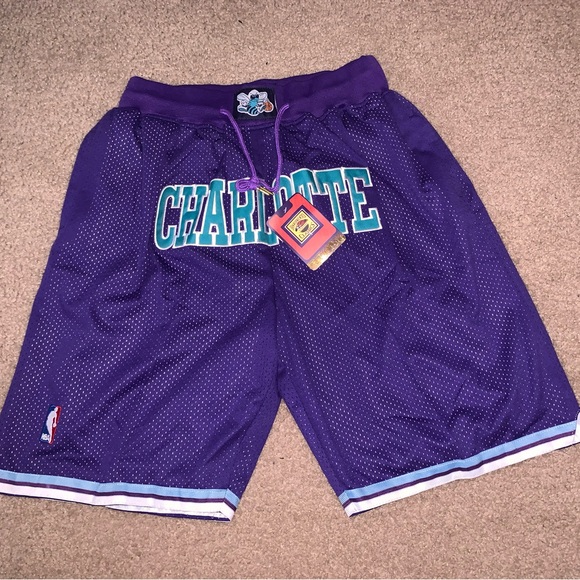 NBA Purple Charlotte Hornets  Athletic Shorts - Picture 1 of 2